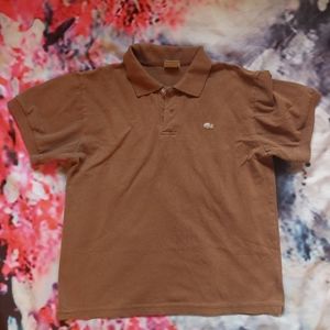 Lacoste Brown W/ White Logo Polo